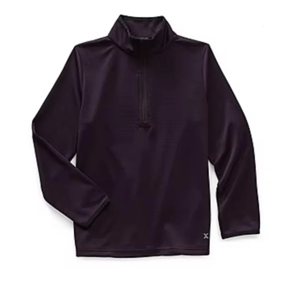 Xersion Big Boys Long Sleeve Quarter-Zip Pullover, Size L(14_16) Color Purple